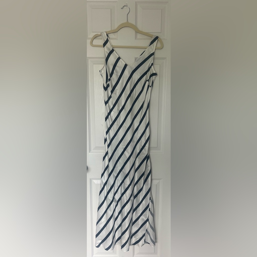 LOFT Monochrome Striped Dress